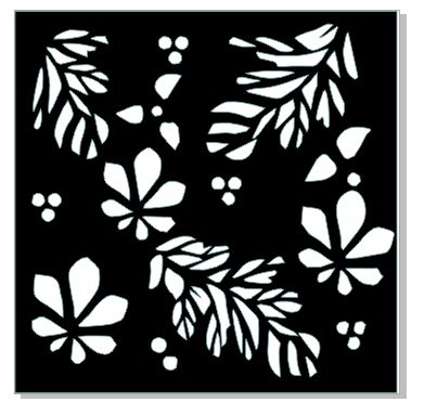 Stencil Multiple leaves,  Multiple sizes drop dox